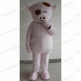Halloween Pink Pig Mascot Costume Top Quality Animal Thème du personnage de thème Carnival Taille pour adultes Robe de fête d'anniversaire de Noël