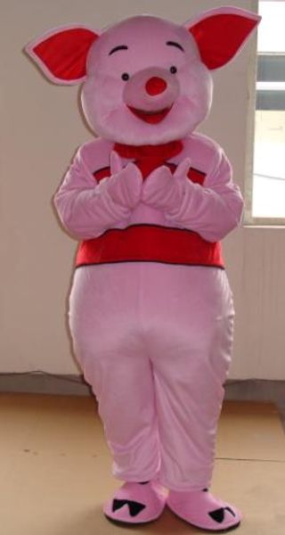 Costume de mascotte de porc rose halloween