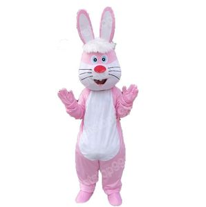 Disfraz de mascota conejo rosa de Halloween personaje temático de Anime de dibujos animados tamaño adulto traje de publicidad al aire libre de Navidad