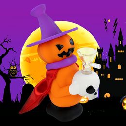 Halloween Pipe Pumpkin Water Bong Siliconen Roken Wizard Water Bubbler Unbreakable Hand Bongs Accessoires Dab Rigs