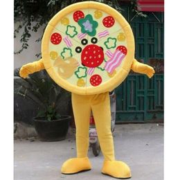 Halloween Pizza Mascotte Kostuum Hoge Kwaliteit Cartoon Thema Karakter Carnaval Unisex Volwassenen Maat Kerst Verjaardag Party Outdoor Outfit