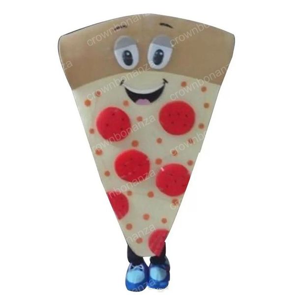 Costume de mascotte de pizza d'Halloween, tenue de personnage de dessin animé de qualité supérieure, taille adulte, carnaval de noël, fête d'anniversaire, tenue d'extérieur