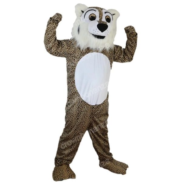 Disfraces de mascota de leopardo de peluche de halloween Ropa de mascota de dibujos animados de alta calidad Rendimiento Carnaval Tamaño adulto Evento Ropa de publicidad promocional