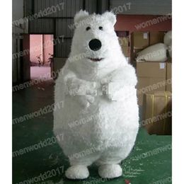 Costume de mascotte d'ours polaire d'Halloween, tenue de personnage de dessin animé, taille adulte, tenue d'anniversaire, de noël, de carnaval, robe fantaisie pour hommes et femmes