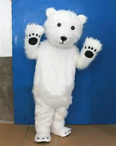 Costume de mascotte d'ours polaire d'Halloween Personnalisation de personnage de thème d'anime de dessin animé Robe de soirée fantaisie de Noël Carnaval Tenue unisexe pour adultes