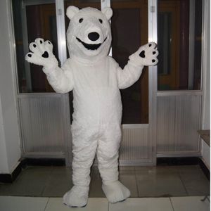 Halloween Polar Bear Mascotte Kostuum Topkwaliteit Dierlijke Thema Karakter Carnaval Unisex Volwassenen Outfit Christmas Birthday Party Jurk