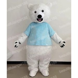 Halloween Polar Bear Mascot Costumes Cartoon High Quality Carsined Thème Carnival Tenue de Noël Dishysive Fancy For Men Women Performance