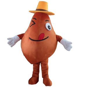 Costume de mascotte de pomme de terre d'Halloween de qualité supérieure Personnage de thème animé de dessin animé de qualité supérieure Taille adulte Carnaval de Noël Fête d'anniversaire Déguisements