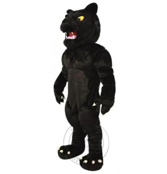 Costume de mascotte de panthère noire pour Halloween, Costume de marche pour Halloween, Costume de grand événement, robe de soirée