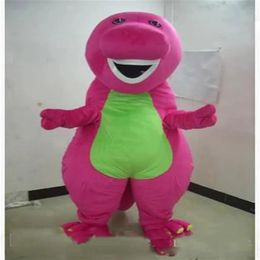 Halloween -beroep Barney Dinosaur Mascot -kostuum voor volwassenen Carnival Kostuum Custom Fancy Costume AD -kleding
