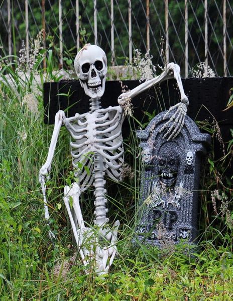 Halloween Prop squelette pleine taille squelette crâne à main le corps humain vif du corps humain posable anatomie modèle festival de fête de fête y2010061554147