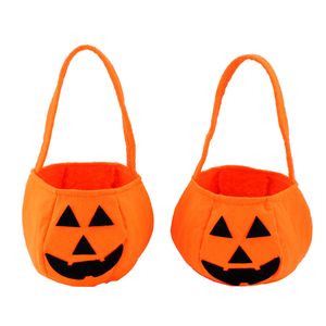 Halloween-pompoenzak voor kinderen oranje pompoen handtas halloween pompoen doek mand groothandel pompoen snoep tas op voorraad