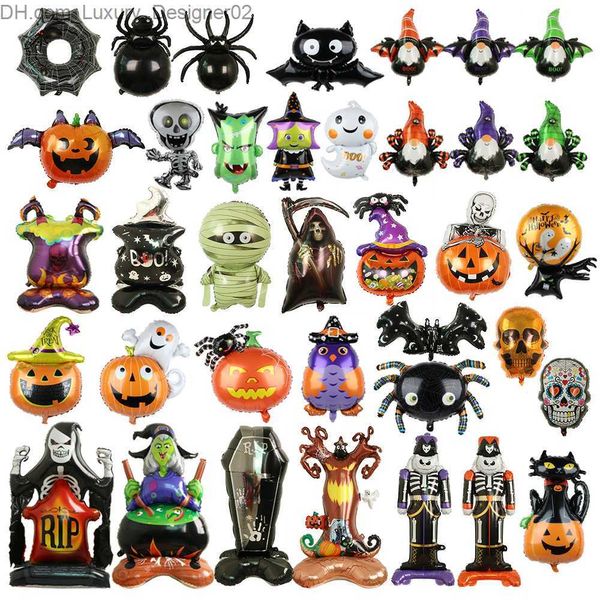 Halloween Calabaza Fantasma Globos Enorme Bruja Murciélago Araña Lámina Globo Inflable Niños Juguetes Globos Fiesta de Halloween Suministros Q230831