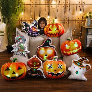 Halloween Pumpkin Man Wizard Hat Toy Glowy Pumpkin Pillow Bat Pluche Speelgoed Geschenken