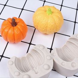 Halloween Pumpkin Forme DIY Cake Coules de résine Moule d'aromathérapie Plâtre 3D Silicone Moule de cuisine Décoration outil d'outil de boulangerie