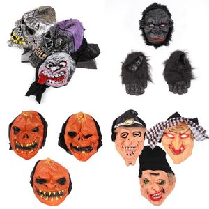 Masque de crâne de citrouille d'halloween, masque de sorcière de Clown fantôme effrayant, masques de diable effrayants d'horreur de fête de Cosplay d'halloween