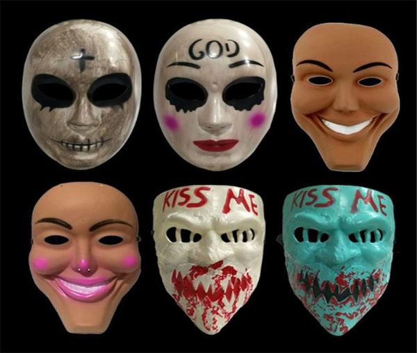 Máscara de purga de Halloween, máscaras de miedo de Cruz de Dios, colección de accesorios para fiesta de Cosplay, cara completa, película de terror espeluznante Masque252L5940584