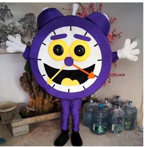 Halloween paarse klok mascotte kostuum topkwaliteit cartoon wekker thema karakter carnaval unisex volwassenen outfit kerst verjaardagsfeestje jurk