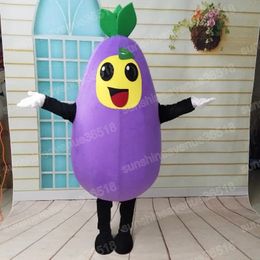 Costume de mascotte d'aubergine violette d'Halloween personnage de thème de dessin animé de haute qualité Carnaval unisexe adultes taille fête d'anniversaire de Noël tenue fantaisie