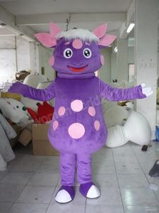 Costume de mascotte de mouton violet d'Halloween de haute qualité personnaliser le personnage de thème d'anime de dessin animé unisexe adultes tenue déguisement de carnaval de noël