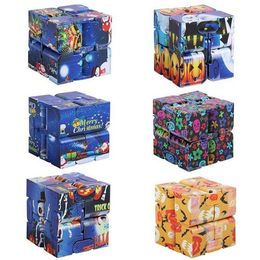 Halloween Puzzle Cube Duurzaam Exquisite Decompressie Speelgoed Infinity Magic Cubes voor Volwassenen Kinderen Fidget Case Antistress Angst Bureau Speelgoed