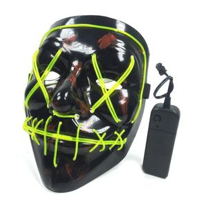 Halloween Rave Purge Masks Horror LED Mask El Wire Light Up Mask for Festival Cosplay Costume Decoration Funny Election Party3335108