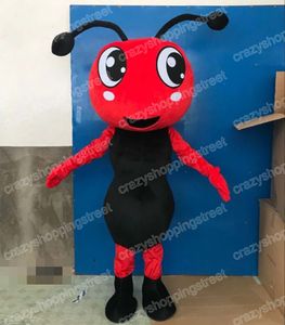 Halloween Red Ant mascotte Kostuum Top Kwaliteit Strilder Karakter Outfits Pas Kerstcarnaval Unisex volwassenen Carnaval Birthday Party Dress