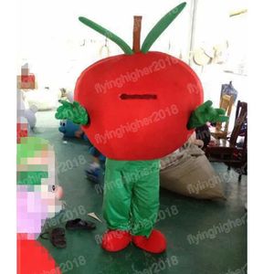 Costume de mascotte de pomme rouge d'Halloween Taille adulte Personnage de thème animé de dessin animé Carnaval Hommes Femmes Robe de Noël Fantaisie Performance Robe de soirée