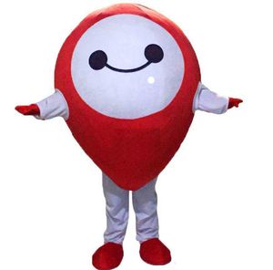 Halloween Red Blood Drop Mascotte Kostuum Hoge Kwaliteit Cartoon Pluche Anime Thema Karakter Volwassen maat Kerst Carnaval Fancy Dress