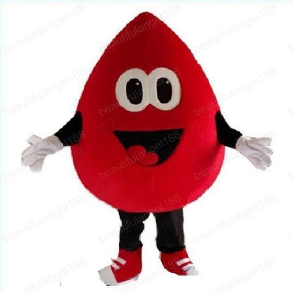 Costume de mascotte de goutte de sang rouge d'Halloween de haute qualité personnaliser le personnage de thème d'anime en peluche de dessin animé taille adulte carnaval de Noël f225J