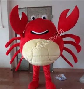 Halloween rouge crabe mascotte Costume dessin animé Animal thème personnage carnaval Festival déguisement adultes taille noël fête en plein air tenue