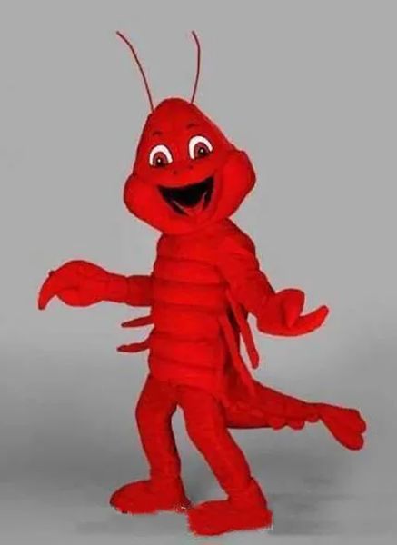 Costumes de mascotte de homard rouge d'halloween Costume de personnage de dessin animé Costume de fête en plein air de Noël Taille adulte Vêtements de publicité promotionnelle