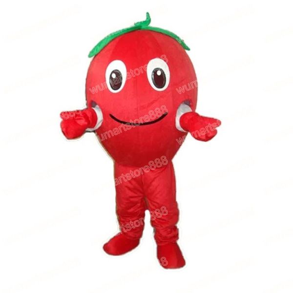 Halloween rouge tomate mascotte Costume carnaval unisexe adultes tenue adultes taille noël fête d'anniversaire en plein air habiller accessoires de déguisement