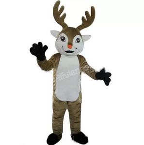 Costume de mascotte de renne d'Halloween de haute qualité dessin animé en peluche animal personnage de thème anime taille adulte festival de carnaval de noël déguisement