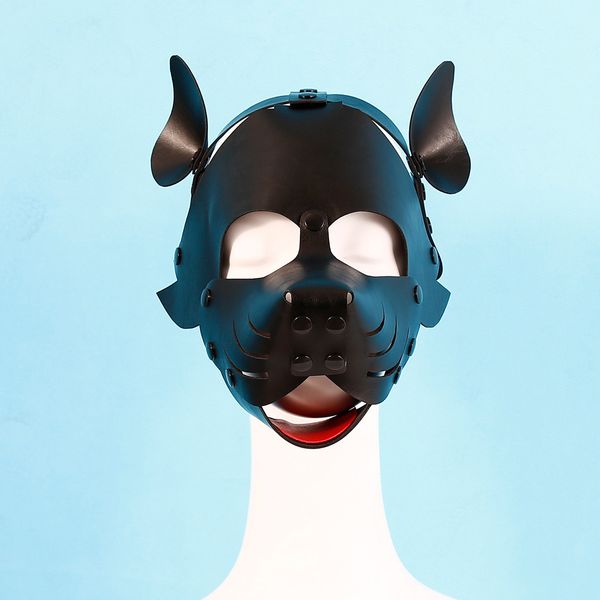 Halloween jeu de rôle chien masque couvre-chef Bdsm Bondage masques détachables chiot Cosplay BDSM érotique sexy jouets pour femmes hommes