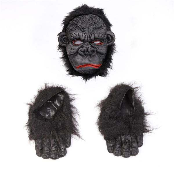 Halloween effrayant Ape Horror Silicone Cosplay Mask Orangutan Foot Costume Party Party