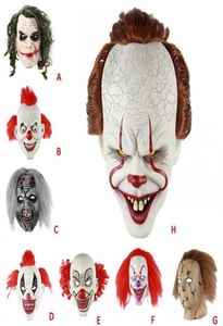 Halloween Enge Clown Masker Lang Haar Spook Enge Masker Rekwisieten Wrok Ghost Hedging Zombie Masker Realistische Latex Maskers Party Decor283b3353810