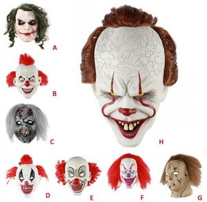 Halloween Enge Clown Masker Lang Haar Spook Enge Masker Rekwisieten Wrok Ghost Hedging Zombie Masker Realistische Latex Maskers Party Decor6192947