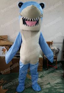 Costume de mascotte de requin d'Halloween, personnage de thème animé de dessin animé de haute qualité, taille adulte, fête de Noël, tenue de publicité extérieure