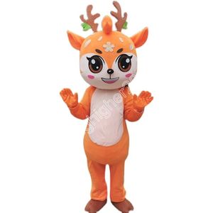 Costume de mascotte de cerf Sika d'Halloween personnaliser les vaches de dessin animé personnage de thème animé taille adulte costumes de mascotte de fête d'anniversaire de Noël