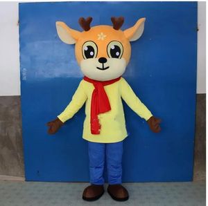 Halloween Sika Deer Mascot Costume de haute qualité Cartoon Animal Charac à thème Carnaval Fonfy Dishot