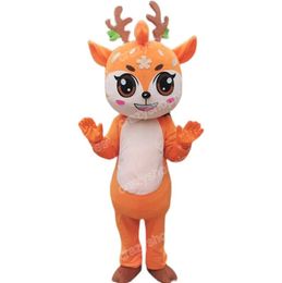 Costume de mascotte de cerf Sika d'Halloween, tenue de personnage de dessin animé de qualité supérieure, robe de carnaval de noël, taille adulte, tenue de fête d'anniversaire en plein air