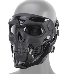 Halloween Skeleton Airsoft Mask Full Face Skull Cosplay Masquerade Party Mask Paintball Militaire gevechtsspel Face Protective Mas Y5495508