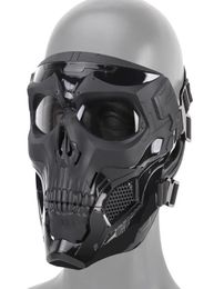 Halloween Skeleton Airsoft Mask Full Face Skull Cosplay Masquerade Party Mask Paintball Militaire gevechtsspel Face Protective Mas Y8930985