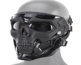 Halloween Skeleton Airsoft Mask Full Face Skull Cosplay Masquerade Party Mask Paintball Militball Combat Game Face Protection Mas Y4762510