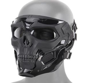 Halloween Skeleton Airsoft Mask Full Face Skull Cosplay Masquerade Party Mask Paintball Militball Combat Game Face Protection Mas Y7579147