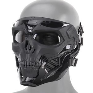 Halloween Squelette Airsoft Masque Plein Visage Crâne Cosplay Mascarade Masque Paintball Militaire Combat Jeu Visage De Protection Mas Y290Y