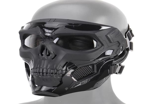 Halloween Skeleton Airsoft Mask Full Face Skull Cosplay Masquerade Party Mask Paintball Militball Combat Game Face Protecteur MAS Y3691674