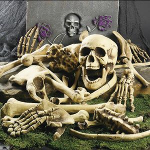 Halloween Skeleton Bones 28 pièces Halloween Prop Squelette Crâne Maison Hantée Horreur Prop Décorations de Fête Tricky Bones Crâne C0927