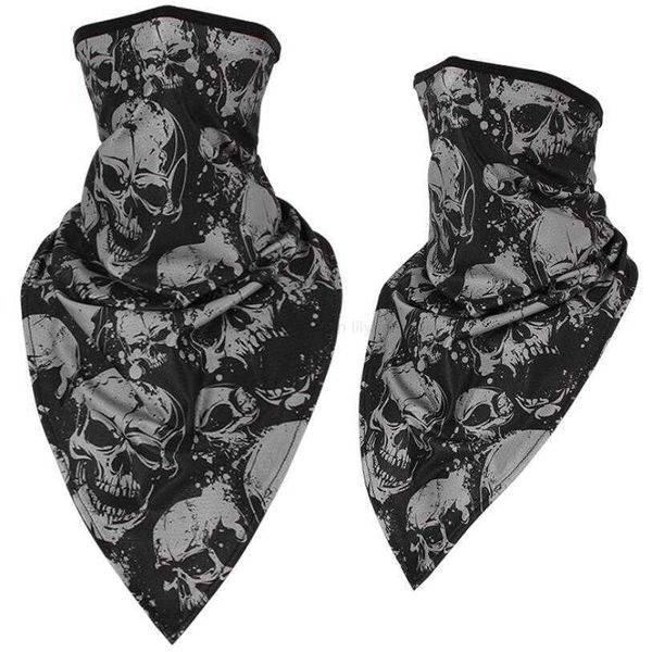 Halloween Skull Death Punk Magic bufandas Scary Cosplay Mascarilla Cuello Tubo Bufanda Táctica Caza Cyling Capuchas Bandana Diadema Pasamontañas Máscaras